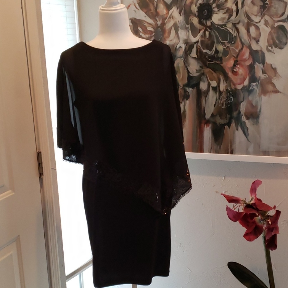 NWT Black evening one shoulder dress